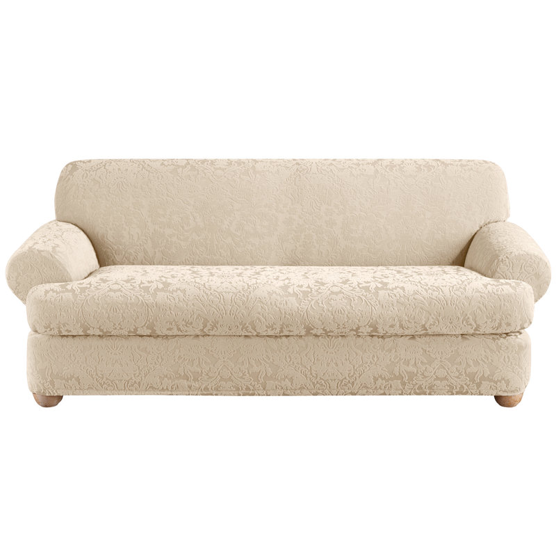 Sure Fit Stretch Jacquard Damask TCushion Sofa Slipcover & Reviews